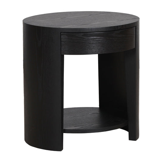 Aliya 55cm Side Table - Full Black