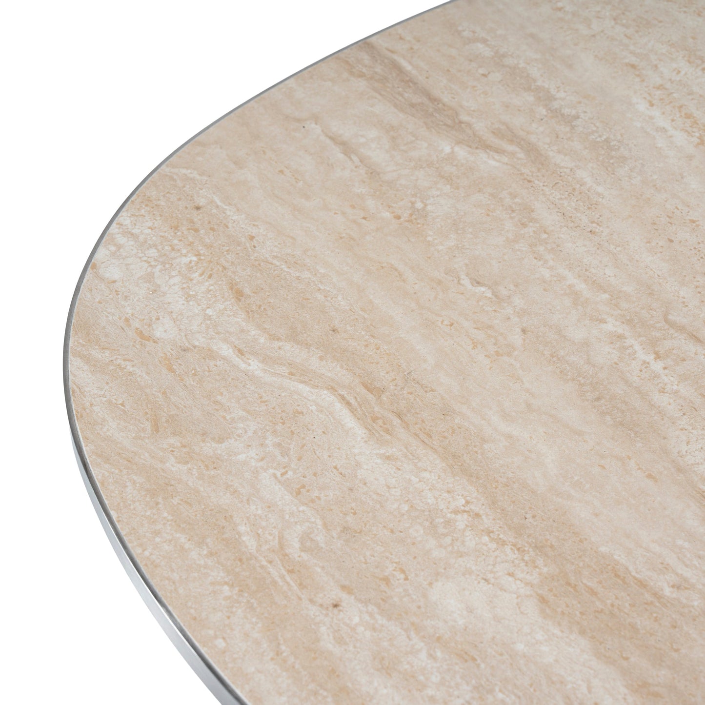 Aurum Nested Porcelain Coffee Table Table - Stainless Steel