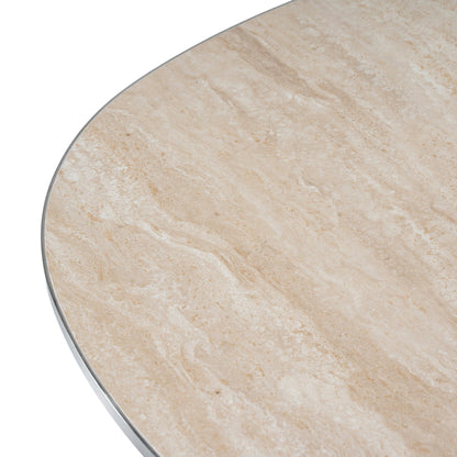 Aurum Nested Porcelain Coffee Table Table - Stainless Steel