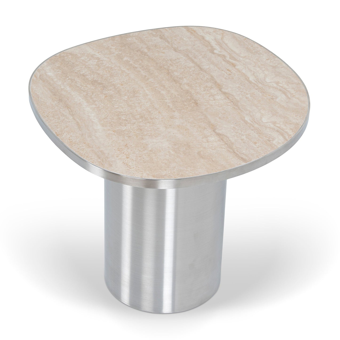 Aurum Nested Porcelain Coffee Table Table - Stainless Steel