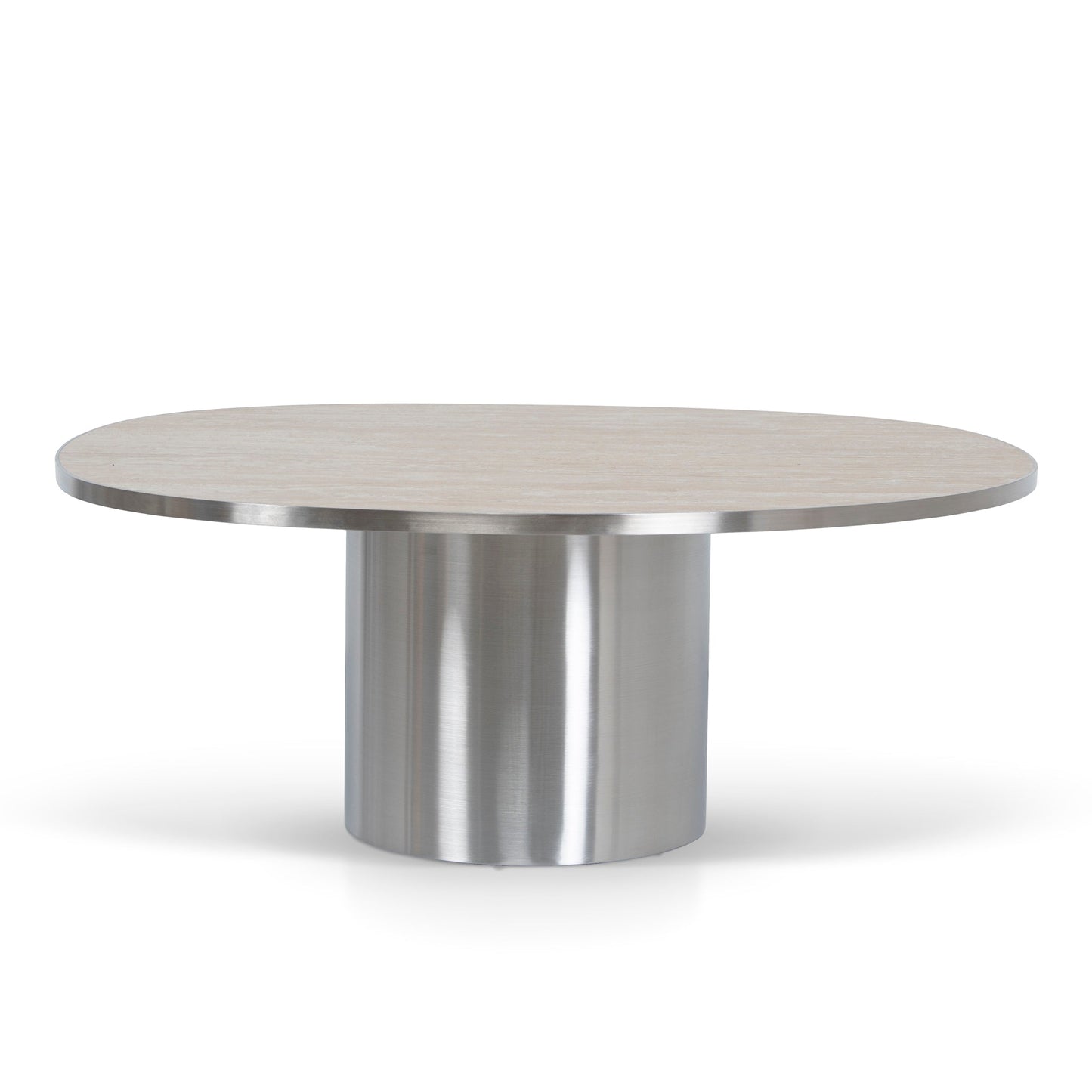 Aurum Nested Porcelain Coffee Table Table - Stainless Steel