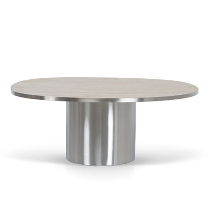 Aurum Nested Porcelain Coffee Table Table - Stainless Steel