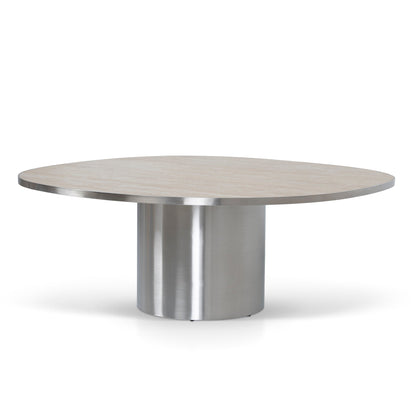 Aurum Nested Porcelain Coffee Table Table - Stainless Steel