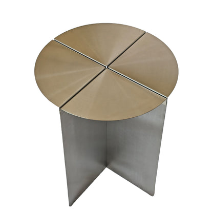 Cintara 38cm Round Side Table - Stainless Steel