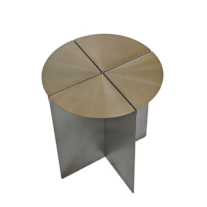 Cintara 38cm Round Side Table - Stainless Steel