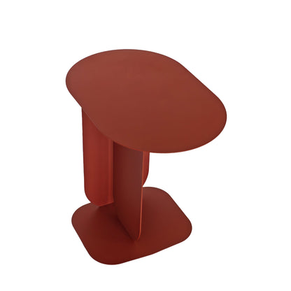 Aveline 45cm Side Table - Burgundy Red