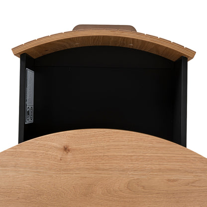 Cambrio Bedside Table - Knotty Oak
