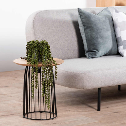 Carmella Side Table Set - Natural - Black