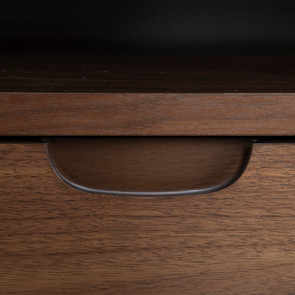 Asta SQ Wooden Bedside Table - Walnut