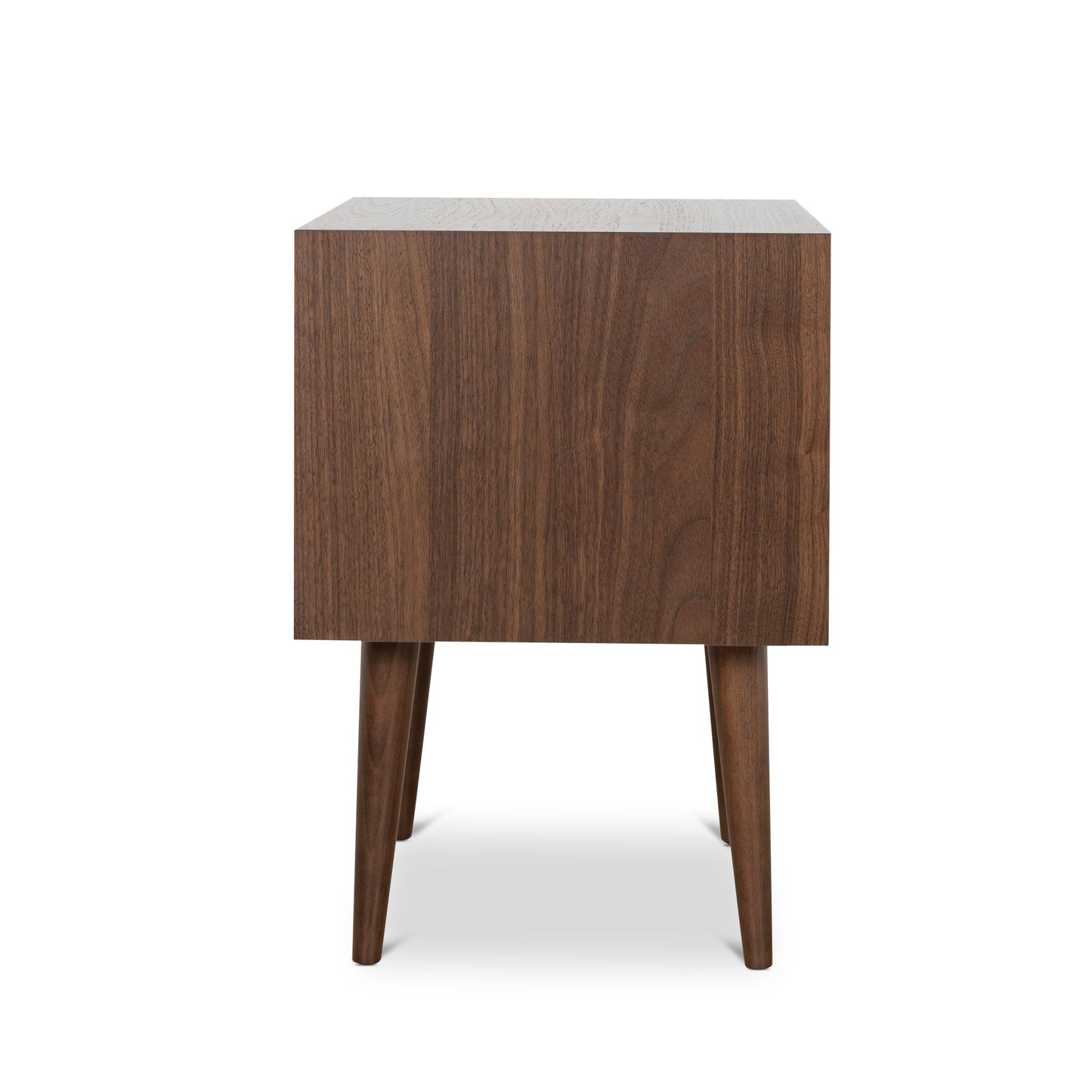 Asta SQ Wooden Bedside Table - Walnut