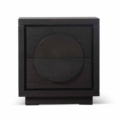 Bonnie Bedside Table - Textured Espresso Black