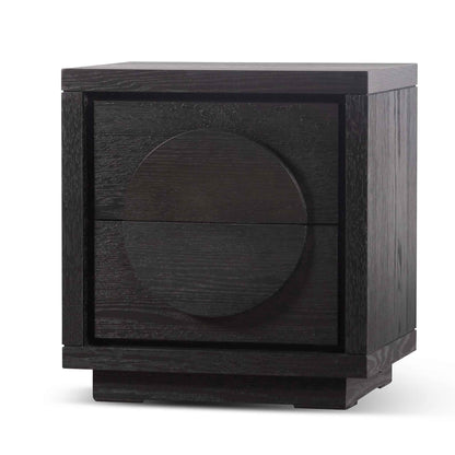 Bonnie Bedside Table - Textured Espresso Black