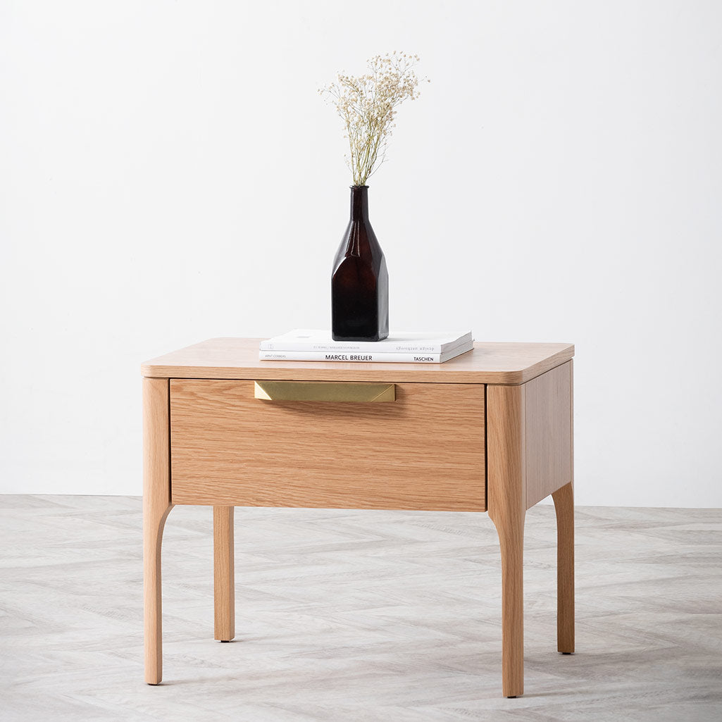 Allison Wooden Bedside Table - Natural
