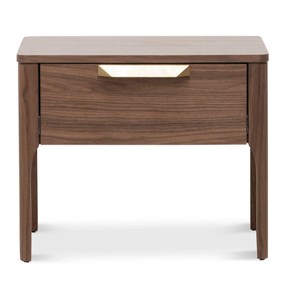Allison Wooden Bedside Table - Walnut