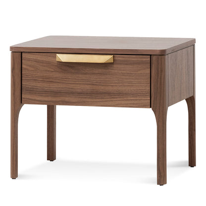 Allison Wooden Bedside Table - Walnut