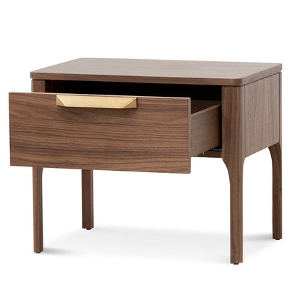 Allison Wooden Bedside Table - Walnut