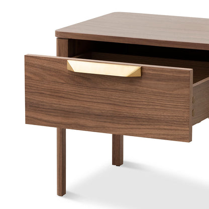 Allison Wooden Bedside Table - Walnut