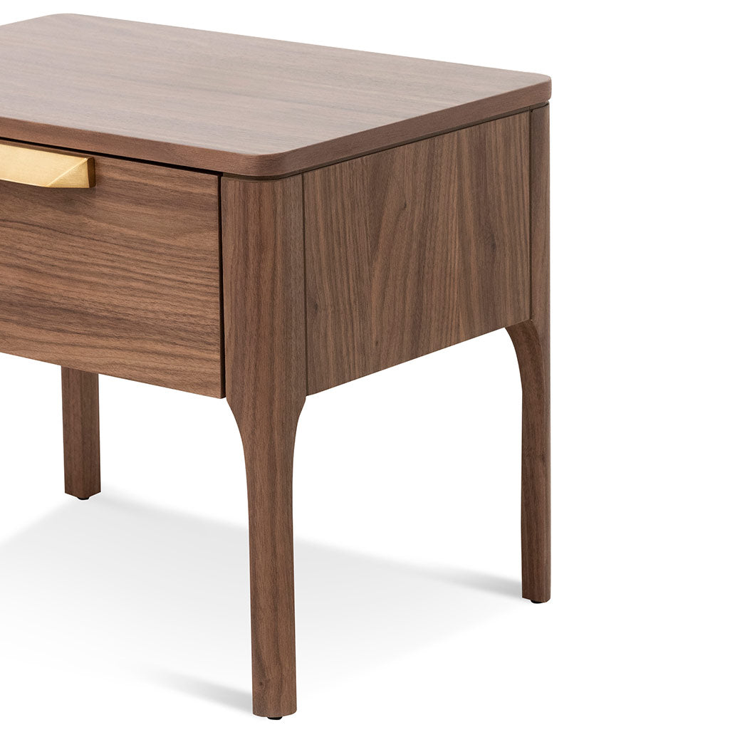 Allison Wooden Bedside Table - Walnut