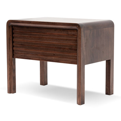 Amparo Single Drawer Bedside Table - Walnut