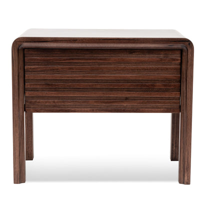 Amparo Single Drawer Bedside Table - Walnut