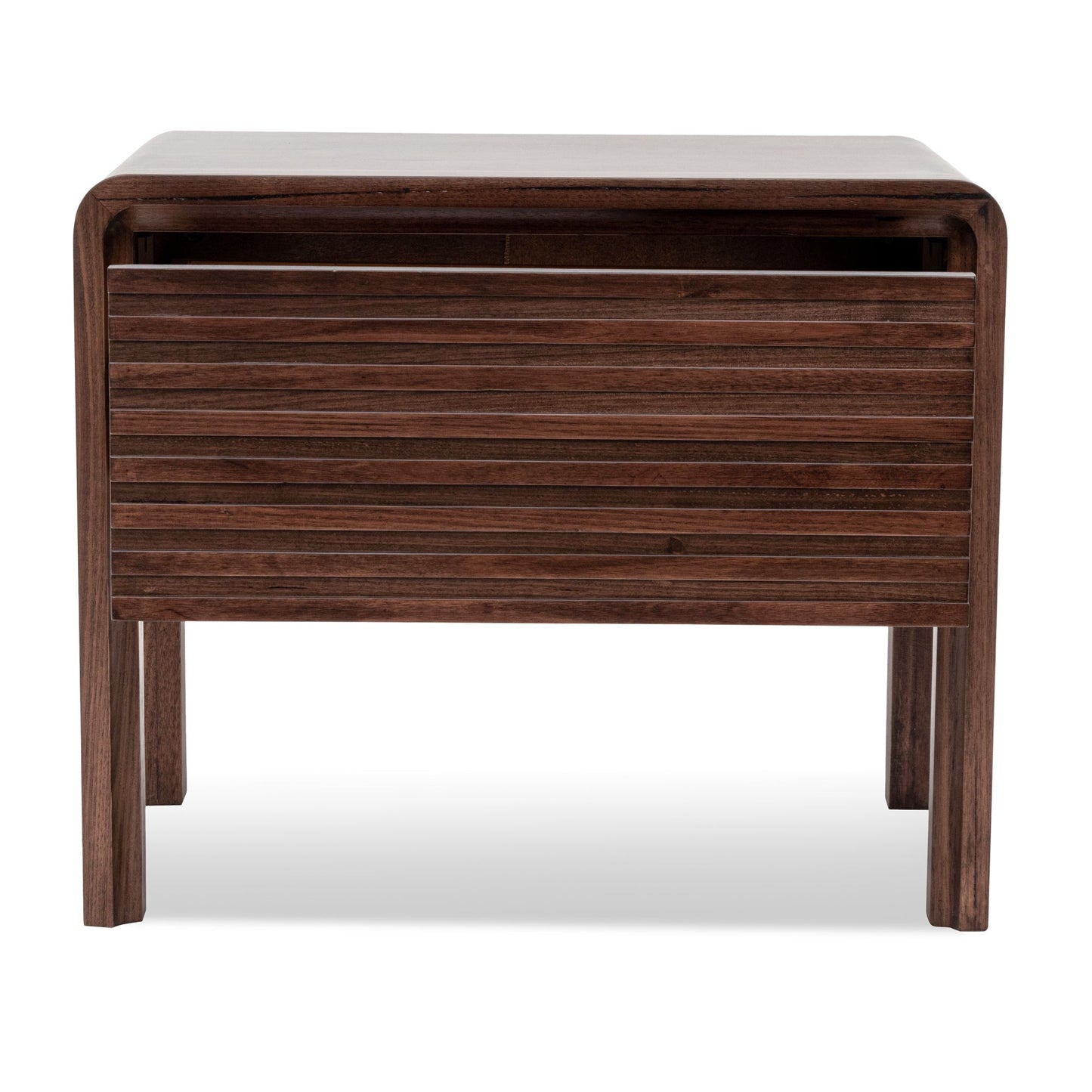 Amparo Single Drawer Bedside Table - Walnut