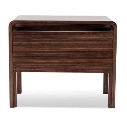 Amparo Single Drawer Bedside Table - Walnut