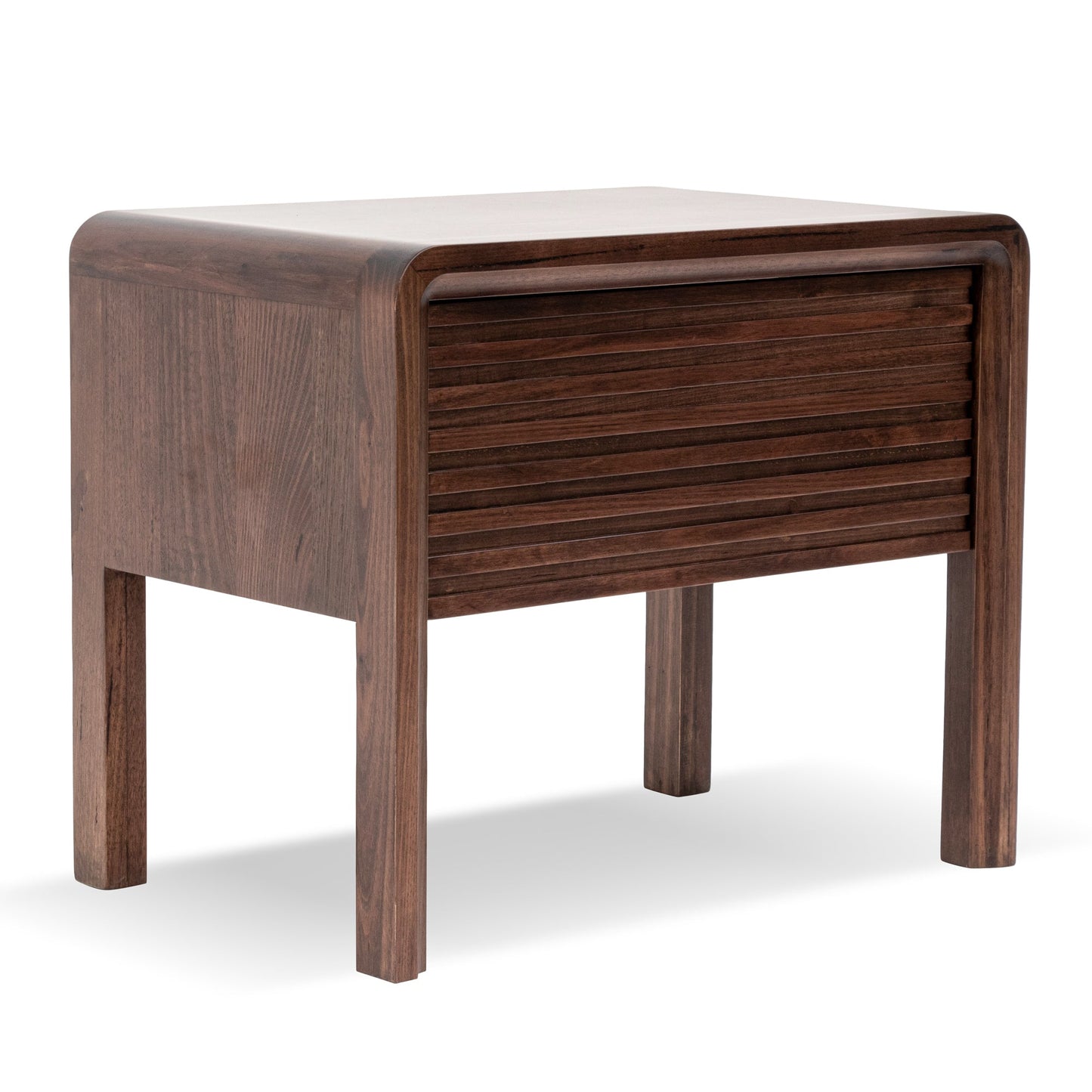 Amparo Single Drawer Bedside Table - Walnut