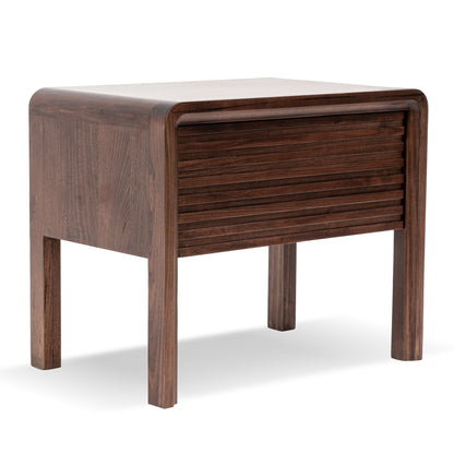 Amparo Single Drawer Bedside Table - Walnut