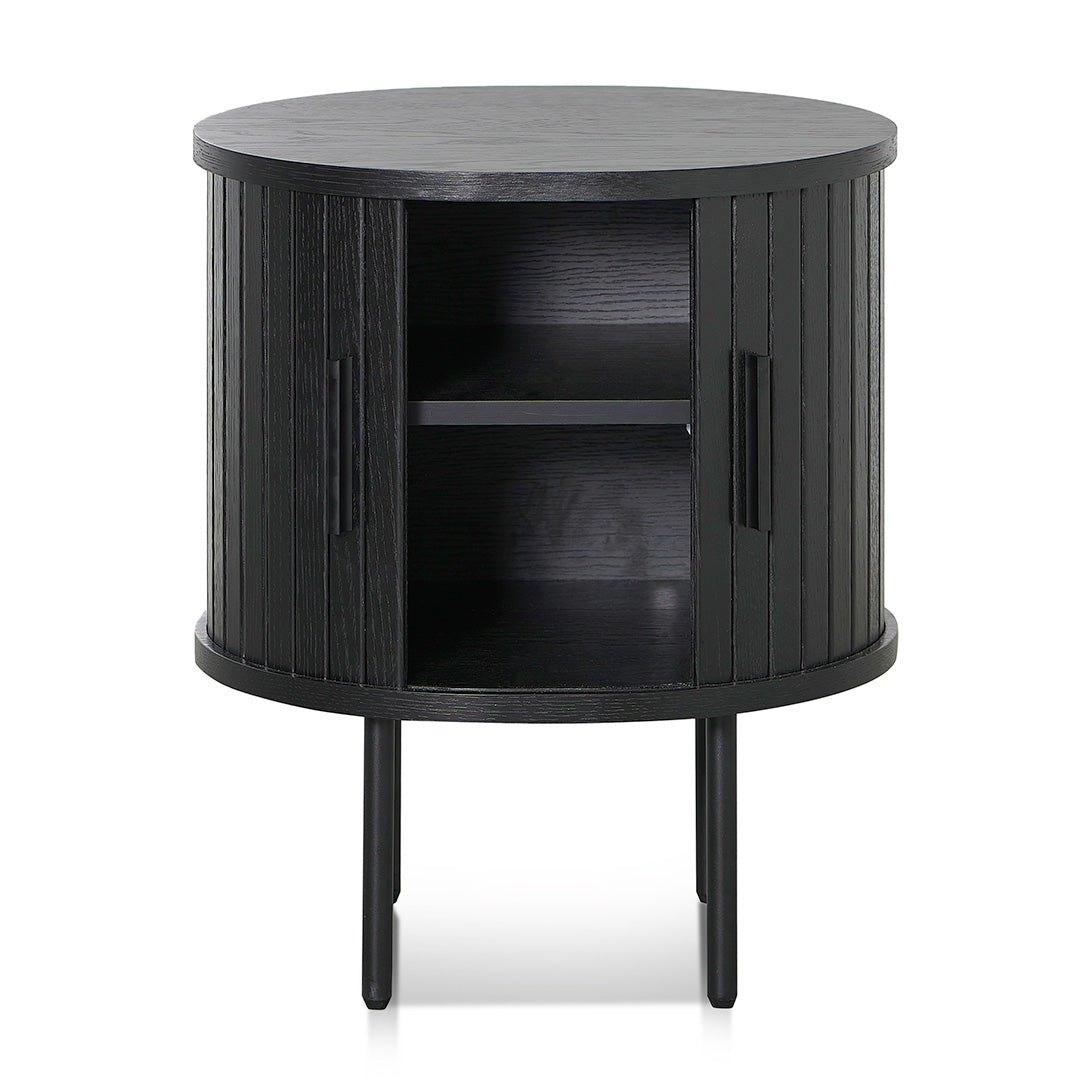 Dania Round Side Table - Full Black