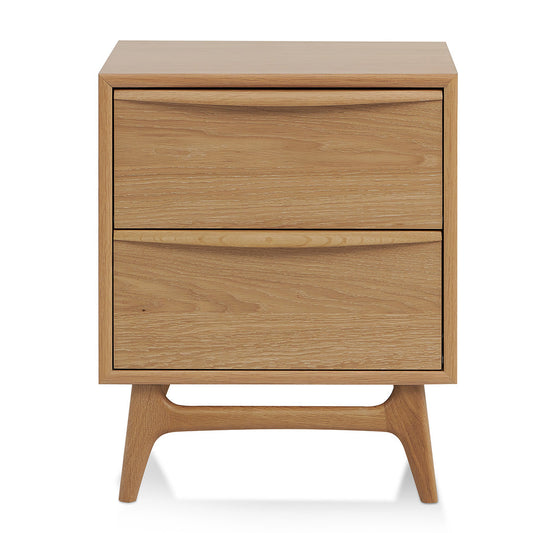 Brendon 2 Drawer Bedside Table - Natural Oak
