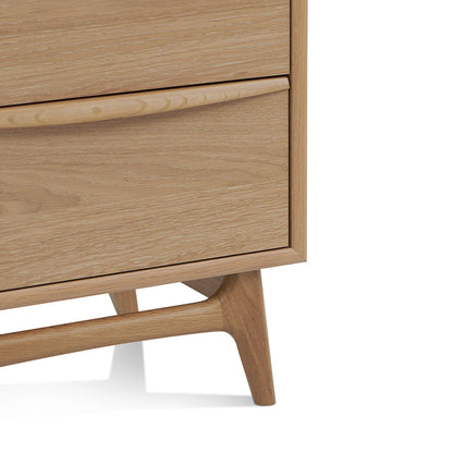 Brendon 2 Drawer Bedside Table - Natural Oak