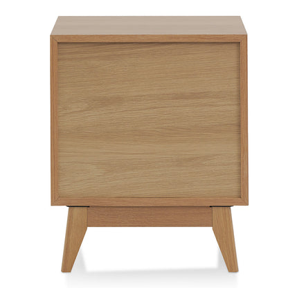 Brendon 2 Drawer Bedside Table - Natural Oak