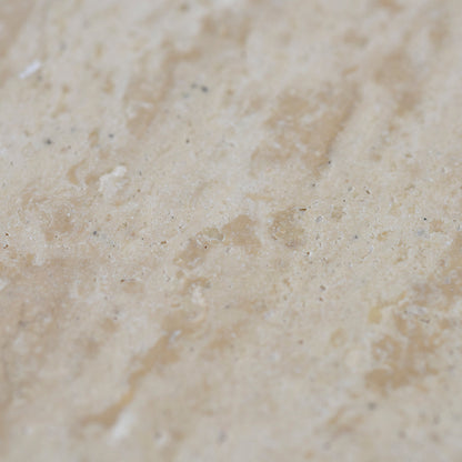 Agosti Travertine Marble Round Side Table - White Wash