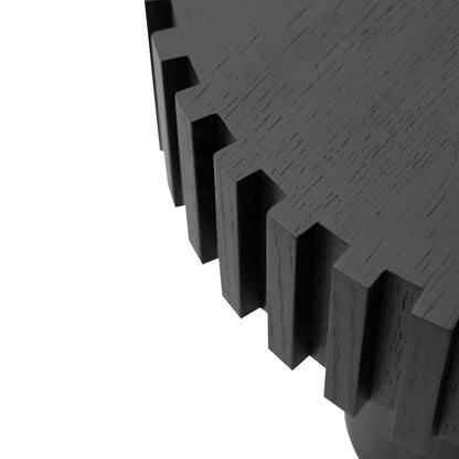 Alfaro 50cm Round Side Table - Full Black