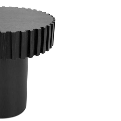 Alfaro 50cm Round Side Table - Full Black
