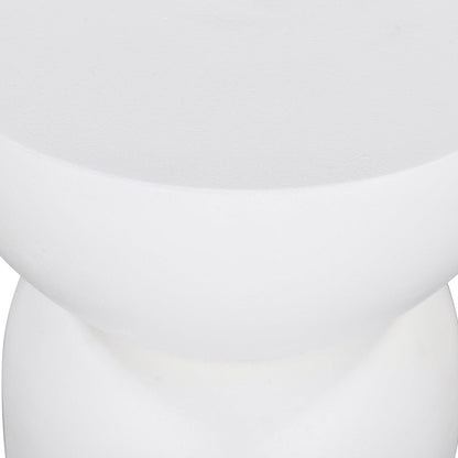 Anttoni 38cm Round Side Table - White