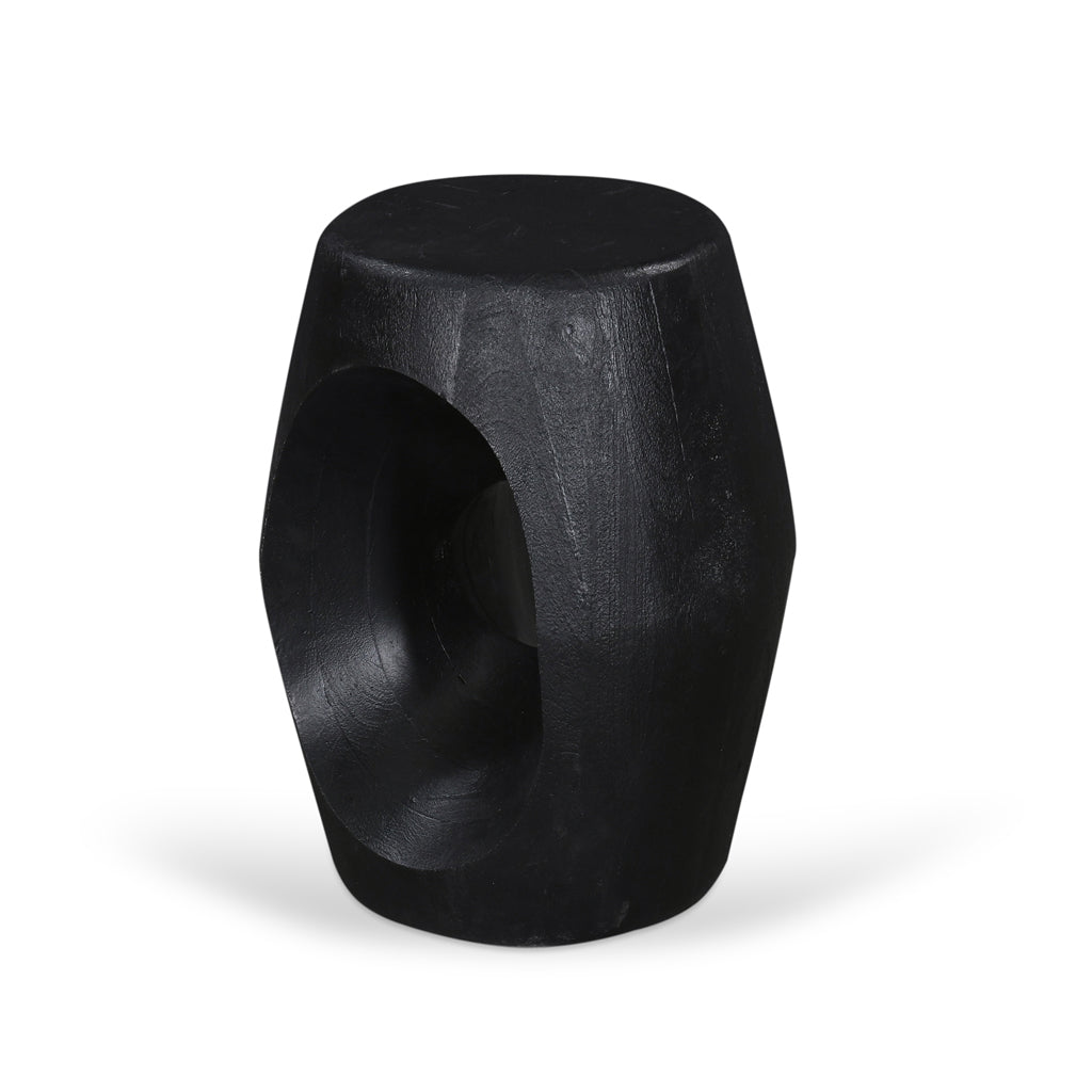 Antica 40cm Round Side Table - Full Black