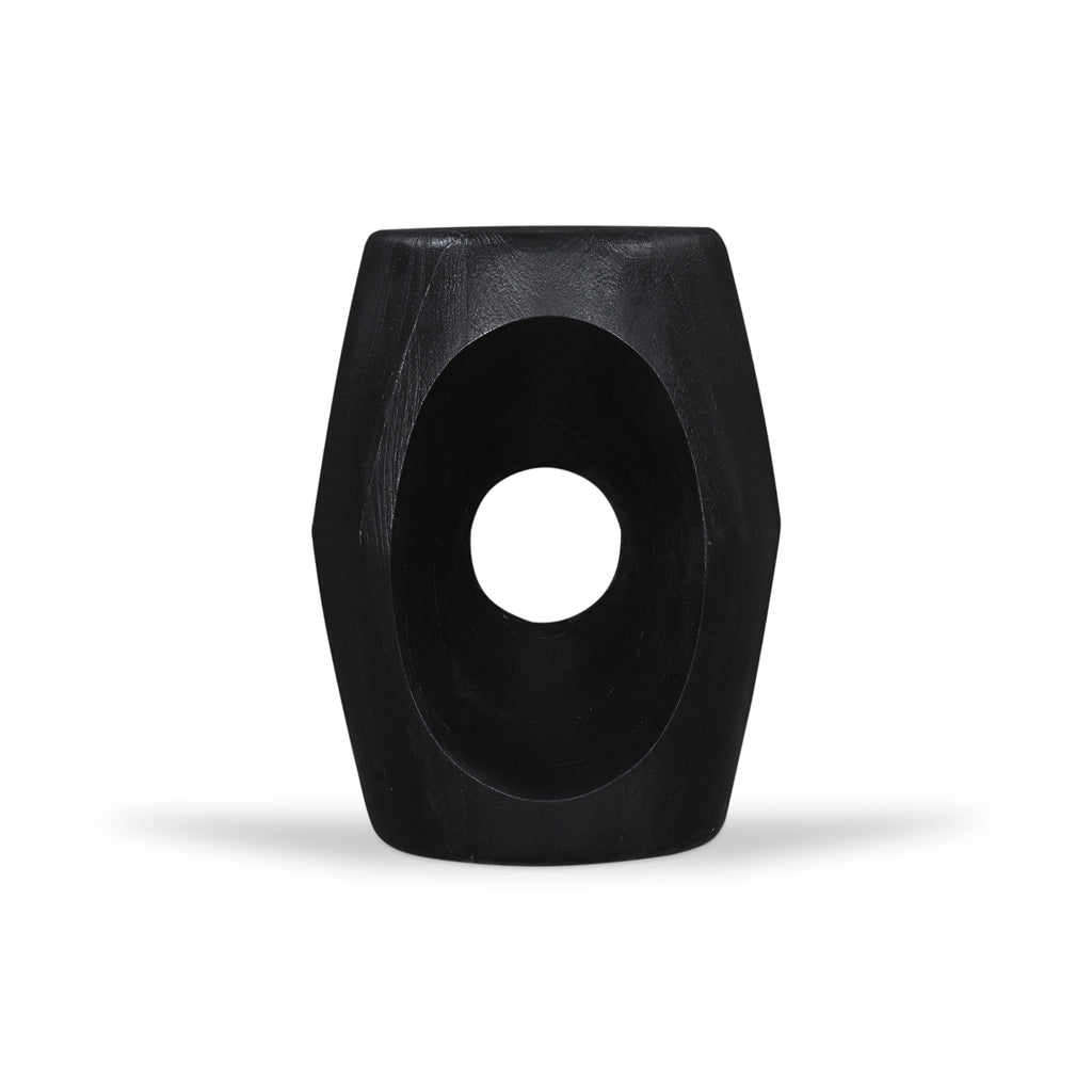 Antica 40cm Round Side Table - Full Black