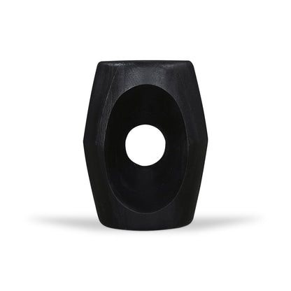 Antica 40cm Round Side Table - Full Black