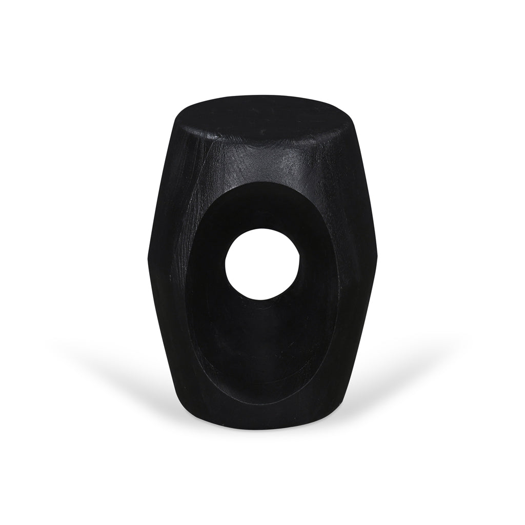 Antica 40cm Round Side Table - Full Black