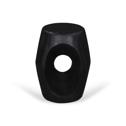 Antica 40cm Round Side Table - Full Black