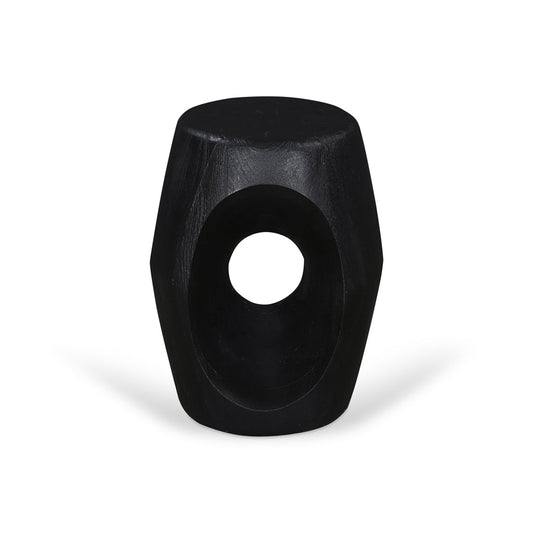 Antica 40cm Round Side Table - Full Black