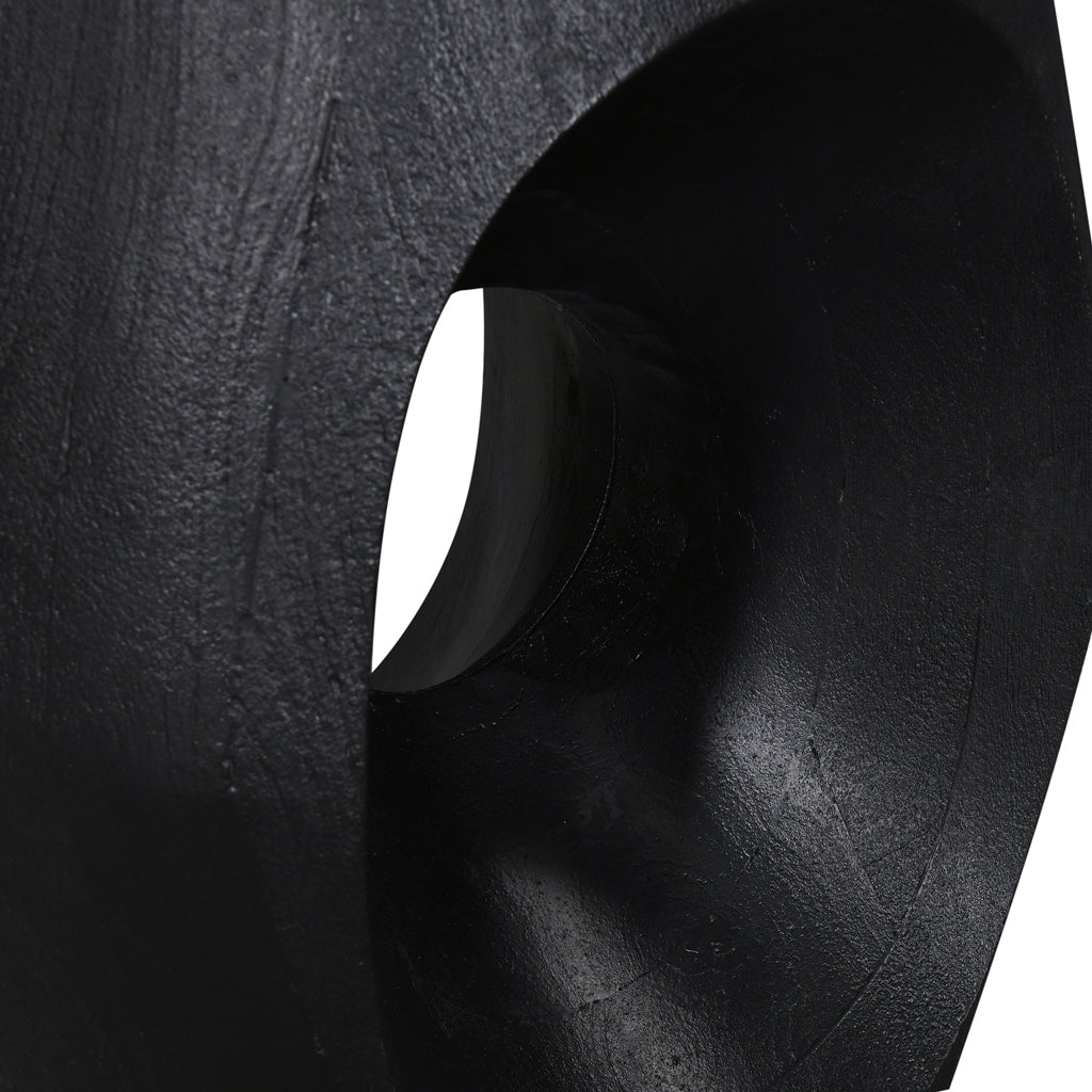 Antica 40cm Round Side Table - Full Black