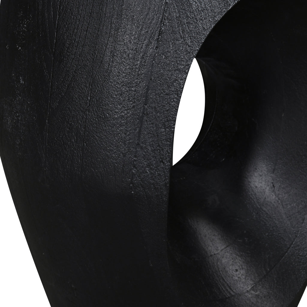 Antica 40cm Round Side Table - Full Black