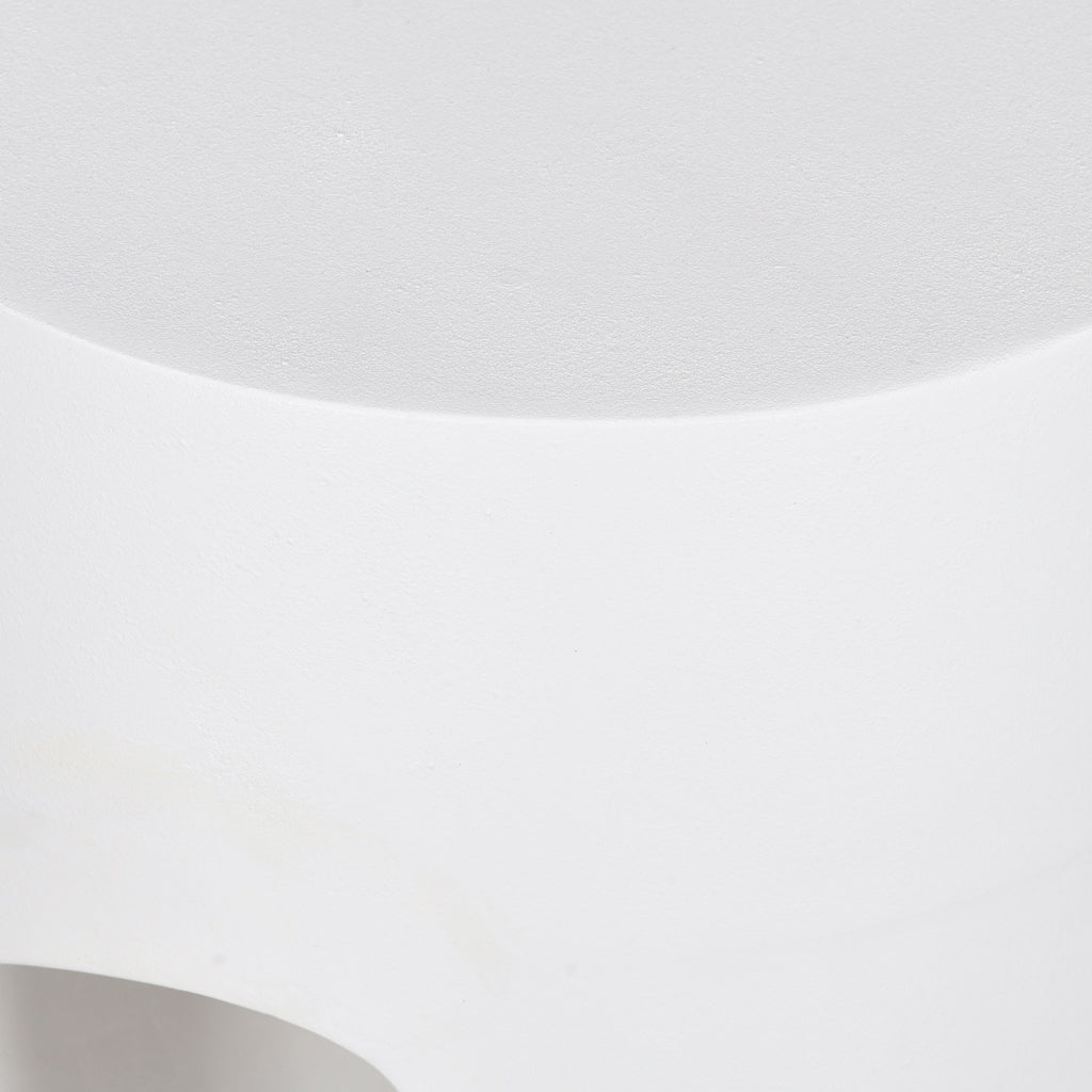 Baldini 32cm Round Side Table - White