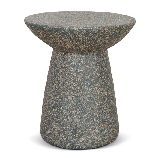 Boris 42cm Fibre Glass Side Table - Charcoal Latte