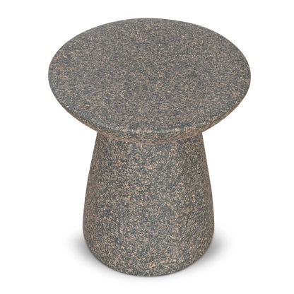 Boris 42cm Fibre Glass Side Table - Charcoal Latte