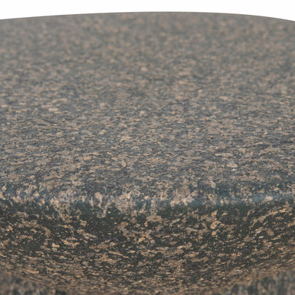 Almas 60cm Fibre Glass Side Table - Charcoal Latte