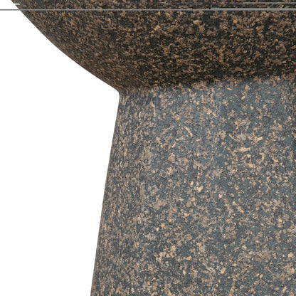 Boris 42cm Fibre Glass Side Table - Charcoal Latte