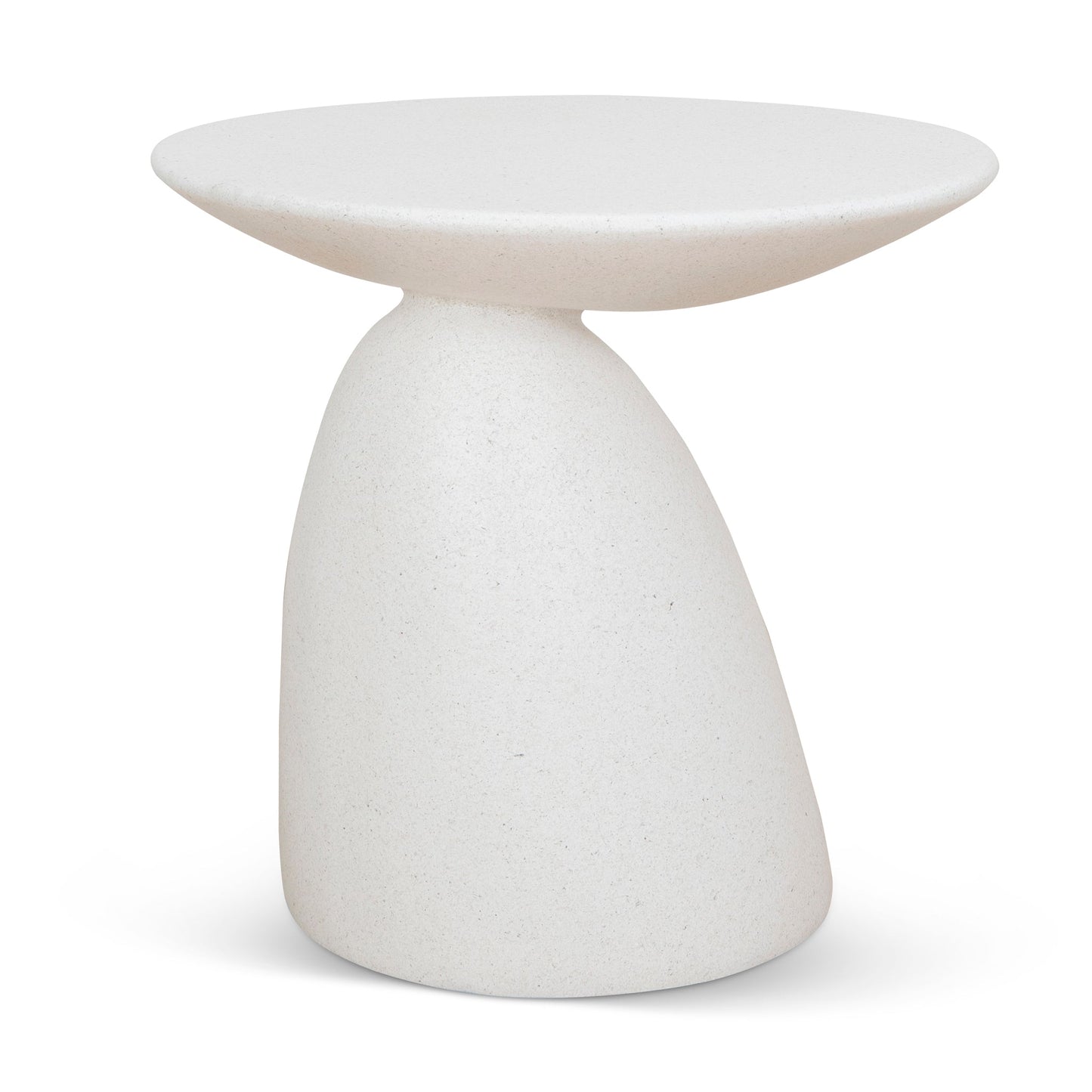 Almas 60cm Fibre Glass Side Table - White